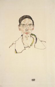 Portrait of a Young Man Wearing Sports Clothes by Egon Schiele